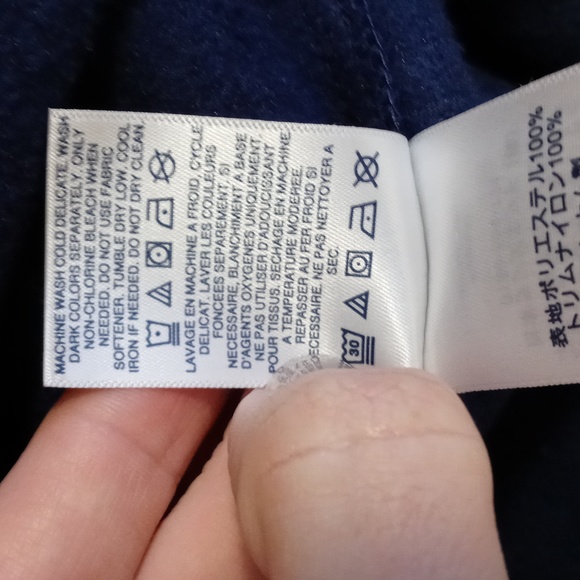 💙Land's End💙 - Multicolor Rugby Striped Quarter Button Pullover - Picture 7 of 10